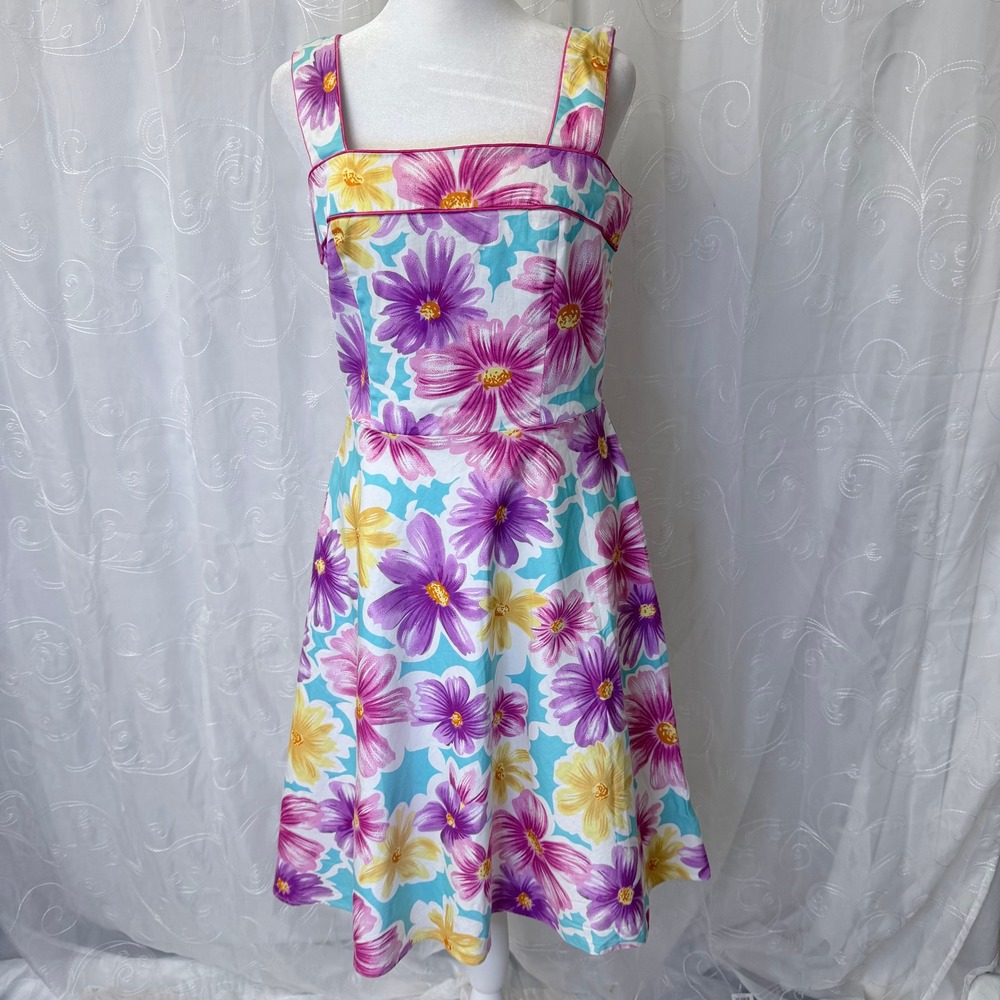 Scarlett Floral Fit and Flare Vintage-inspired Cotton Size 7/8